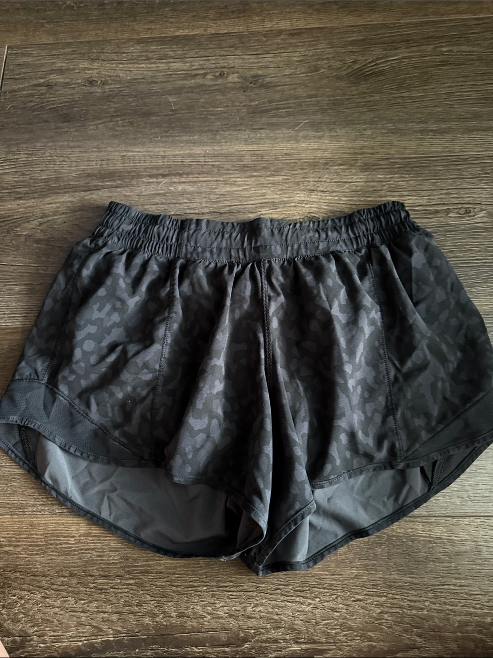 lululemon athletica Black Camo-Print Athletic Shorts